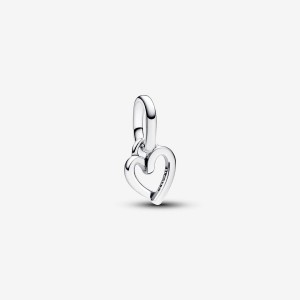 Pandora ME Freehand Heart Mini Dangle Charm Silber | 854JVZMQG