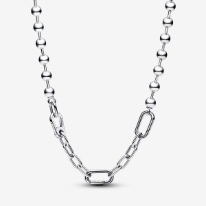 Pandora ME Metal Bead & Link Chain Necklace Silber | 186SBJGCQ