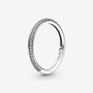 Pandora ME Pave Ring Silber | 807IZKYNT