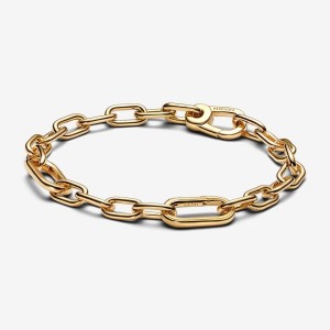 Pandora ME Small-Link Chain Bracelet Gold | 214QPXZVJ