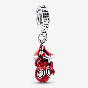 Pandora Marvel Hanging Spider-Man Dangle Charm Silber | 291DQCFZE