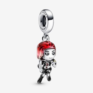 Pandora Marvel The Avengers Black Widow Dangle Charm Silber | 874GDIFTR