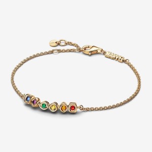 Pandora Marvel The Avengers Infinity Stones Chain Bracelet Gold | 940AKBEXS