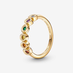 Pandora Marvel The Avengers Infinity Stones Ring Gold | 397DYQZLB