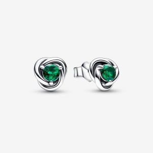Pandora May Birthstone Eternity Circle Stud Earrings Silber | 469IOCTZX