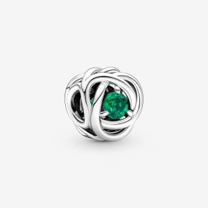Pandora May Green Eternity Circle Charm Silber | 105JFHDNW