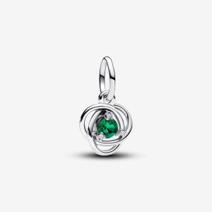 Pandora May Royal Green Eternity Circle Dangle Charm Silber | 980IZQRWP