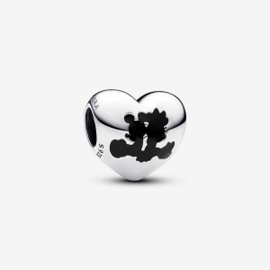 Pandora Mickey Mouse Heart Charm Silber | 934FOZXKS