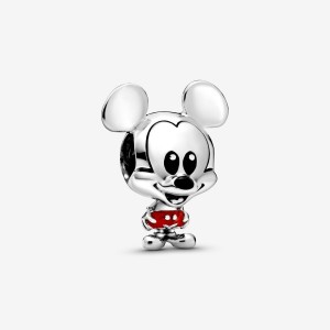Pandora Mickey Mouse Red Trousers Charm Silber | 651JPLFEU
