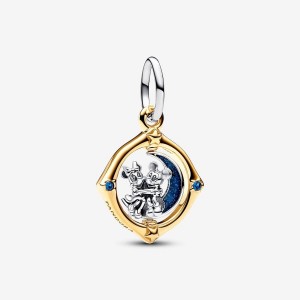 Pandora Mickey Mouse Two-tone Spinning Moon Dangle Charm Mehrfarbig | 961LPDOIG
