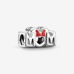 Pandora Minnie Mouse Bow & Mum Charm Silber | 043EQZCLG