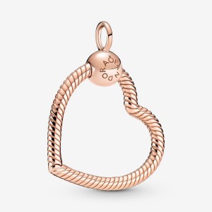 Pandora Moments Heart Charm Pendant Rosa Gold | 036DGVLBM