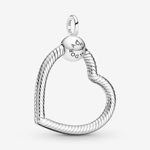 Pandora Moments Heart Charm Pendant Silber | 149CNGWKU