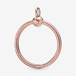 Pandora Moments Medium O Pendant Rosa Gold | 362SDJCQI