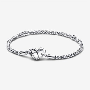 Pandora Moments Studded Chain Bracelet Silber | 718ZTIDCP
