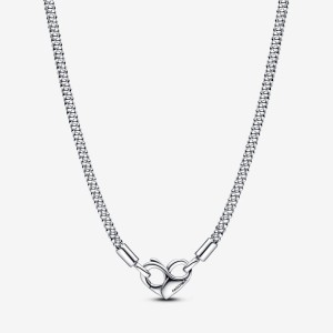 Pandora Moments Studded Chain Necklace Silber | 258UECZWB
