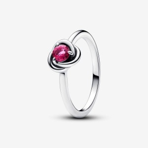 Pandora October Pink Eternity Circle Ring Silber | 278DCRXHU
