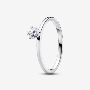 Pandora Off-set Ring 0.25 carat tw Sterling Silver Silber | 056SEPGLQ