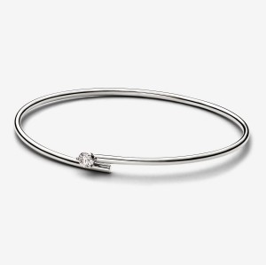 Pandora Open Bangle 0.25 carat tw 14k White Gold Weiß Gold | 347CUQHEX