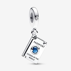 Pandora Openable Passport Dangle Charm Silber | 684LEFGNP