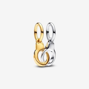 Pandora Openable & Splittable Handcuffs Dangle Charm Mehrfarbig | 279RDWGME