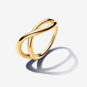 Pandora Organically Shaped Infinity Ring Gold | 697AEXYMJ