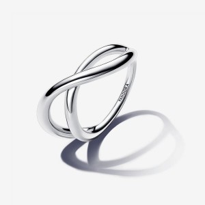 Pandora Organically Shaped Infinity Ring Silber | 734UHKWST