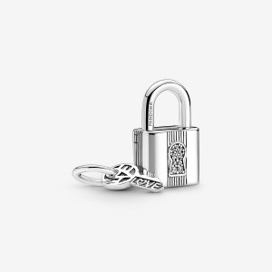 Pandora Padlock and Key Dangle Charm Silber | 389LCTBSR