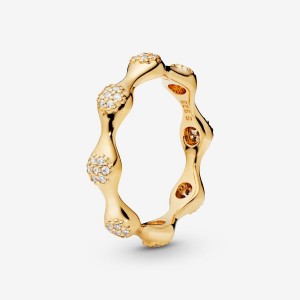 Pandora Pave Modern LovePods Ring - FINAL SALE Gold | 803MFHJCG