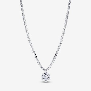 Pandora Pendant Necklace 0.25 carat tw Sterling Silver Silber | 068WESNYT