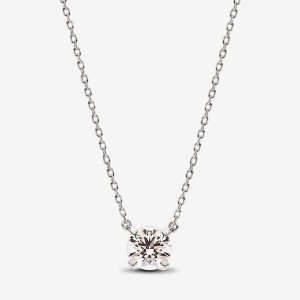 Pandora Pendant Necklace 1.00 carat tw 14k White Gold Weiß Gold | 075AOKUMN