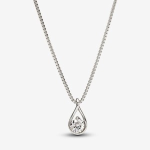 Pandora Pendant & Necklace 0.50 carat tw 14k White Gold Weiß Gold | 074KCHJMW
