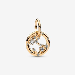 Pandora Pisces Zodiac Dangle Charm Gold | 123DYCPJG