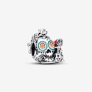 Pandora Pixar Coco Miguel & Dante Skull Glow-in-the-dark Charm Silber | 957YXPQZJ
