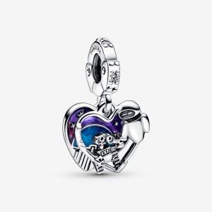 Pandora Pixar Wall-E & Eve Glow-in-the-dark Dangle Charm Silber | 064DOUFZR