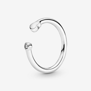 Pandora Polished Heart Open Ring Silber | 179LRGJUE