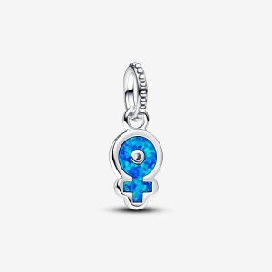 Pandora Powerful Women Opalescent Dangle Charm Silber | 985QROMJK