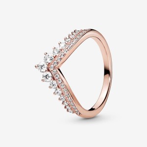 Pandora Princess Wishbone Ring Rosa Gold | 351VJCFHX