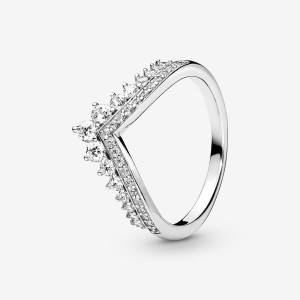 Pandora Princess Wishbone Ring Silber | 497MEUPZQ