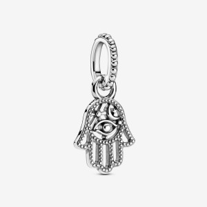 Pandora Protective Hamsa Hand Dangle Charm Silber | 176MKPFRO