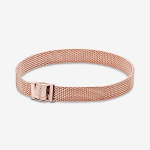 Pandora Reflexions Mesh Bracelet Rosa Gold | 673MEPAVU