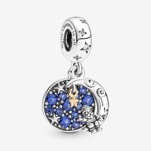 Pandora Santa Claus On The Moon Double Dangle Charm Mehrfarbig | 478ZJECFX