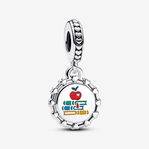 Pandora Schoolteacher Engravable Dangle Charm Silber | 136XEOUBN