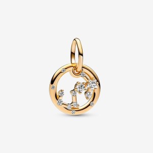 Pandora Scorpio Zodiac Dangle Charm Gold | 587CMUAWE