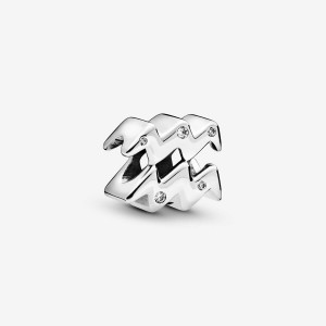 Pandora Sparkling Aquarius Zodiac Charm Silber | 480FYLGER
