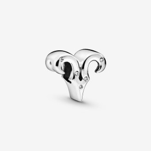 Pandora Sparkling Aries Zodiac Charm Silber | 127WUEOKR