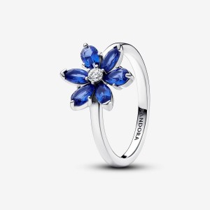 Pandora Sparkling Blue Herbarium Cluster Ring Silber | 059DGYXWP