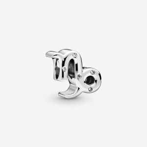 Pandora Sparkling Capricorn Zodiac Charm Silber | 624CFZDSQ