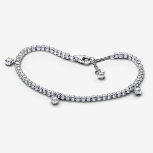 Pandora Sparkling Drops Tennis Bracelet Silber | 816SPFLOG