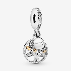 Pandora Sparkling Family Tree Dangle Charm Mehrfarbig | 943NYKVET
